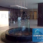 round string water curtain fountain